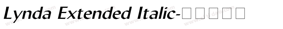 Lynda Extended Italic字体转换